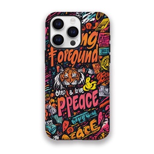 虎牌涂鸦创意油画潮流新菲林手机壳亮面适用苹果16promax红米k70荣耀90华为MATE60PRO防摔IQOONEO9硬壳pura70