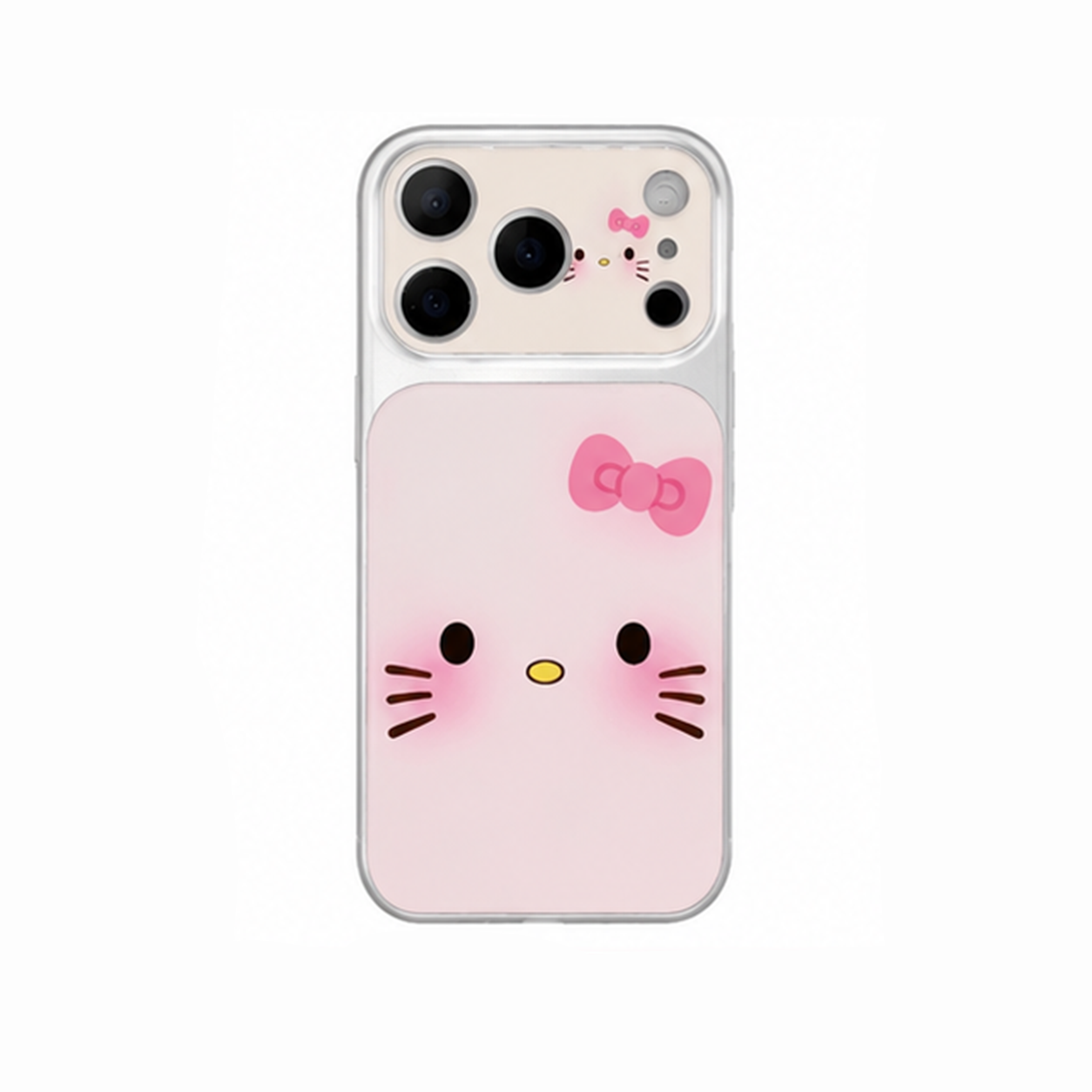 简约猫咪表情适用苹果17air手机壳十七六iPhone16pro新款金属漆仿原玻璃15Promax平果14plus春日13可爱保护套