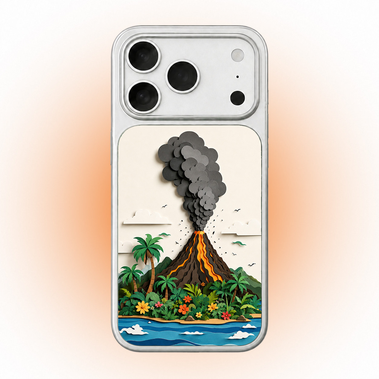 适用苹果16pro新款火山爆发手机壳iPhone17promax情侣小众高级感保护套女款OPPO可爱vivo个性男大孔防摔