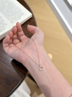 灵动小花环轻奢高级感项链 S925纯银定制款