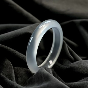 正品高冰白月光玉髓手镯正品冰种香槟金玛瑙玉镯高端大气