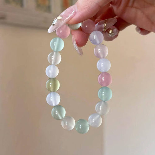 玛瑙玉髓多宝手串圆珠桶珠手链