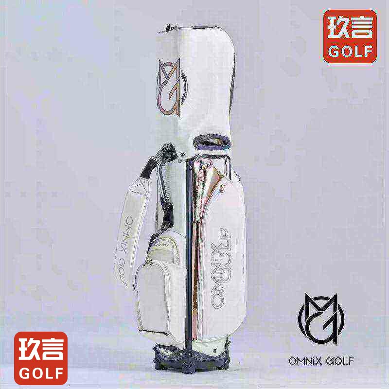 OMNIX GOLF高尔夫球包碳素镜面银6格9寸站立包运动时尚轻便大容量
