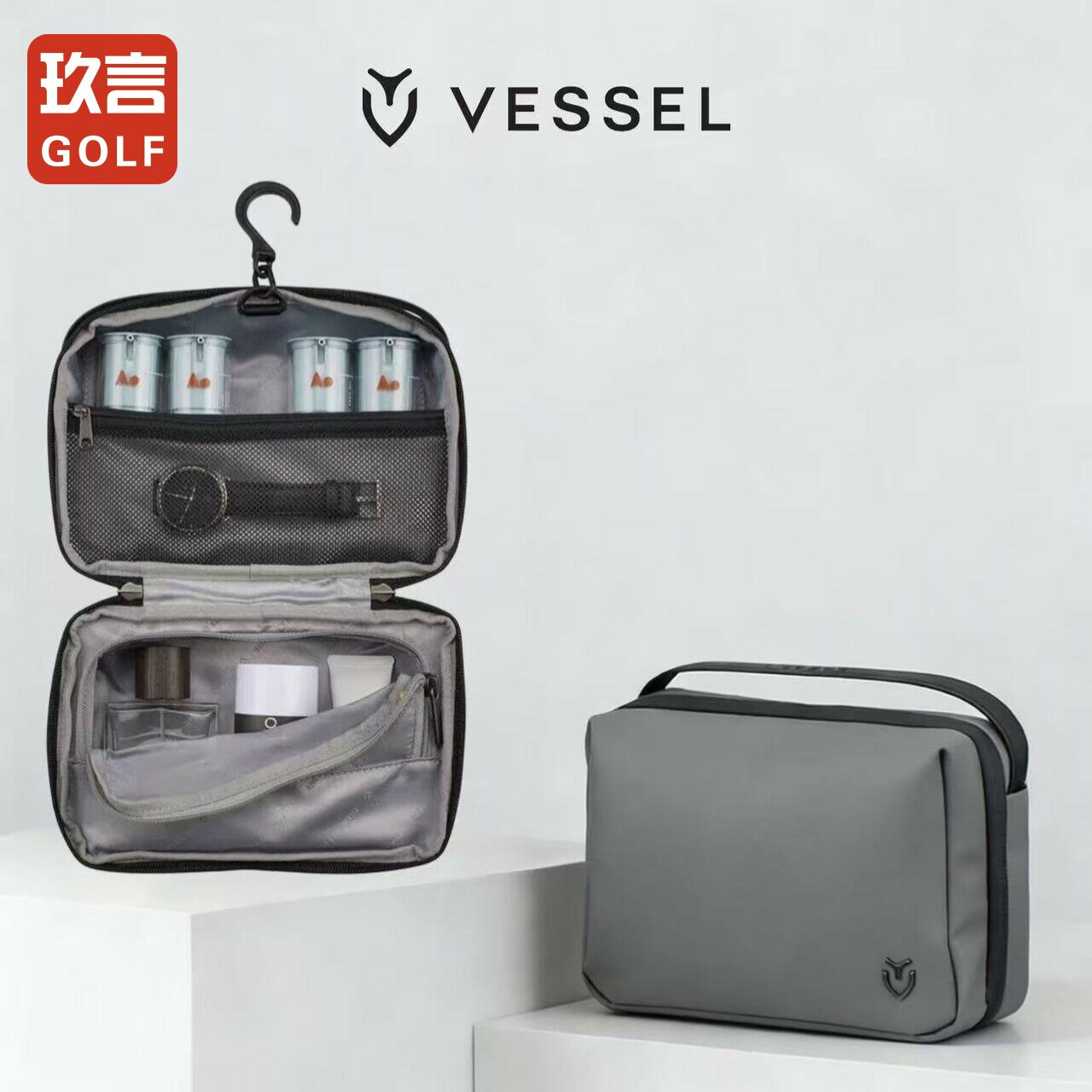 VESSEL2026高尔夫手拿包便携户外旅行大容量洗漱收纳包golf功能包