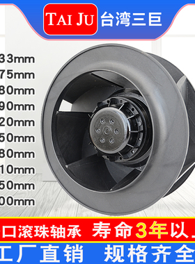 台湾三巨220V涡流风机24V涡轮式SW175 180 190 220外转子离心风机
