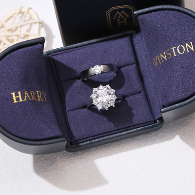 奢华款仿莫桑石椭圆鸽子蛋一对