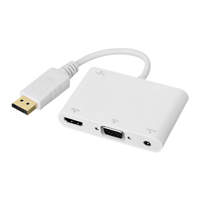 SZHY-LINK DP转HDMI/VGA带音频分配器转换器DP高清视频连接线4K