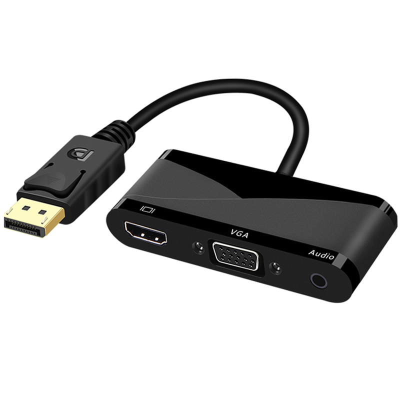 DP转HDMI/DVI/VGA带音频分配器转换器大DP扩展坞高清视频连接线4K