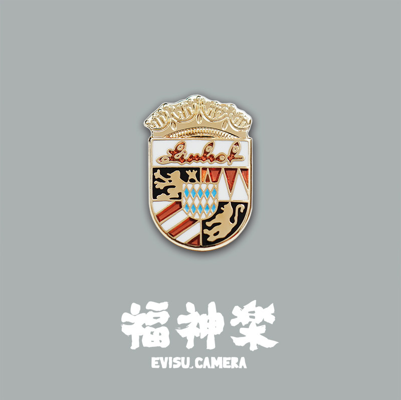 福神林哈夫相机徽章胸针