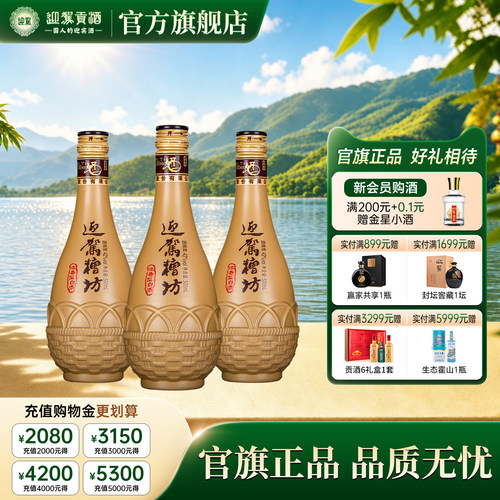 【官方旗舰】迎驾糟坊42度500ml*6瓶酒水浓香型纯粮食国产白酒