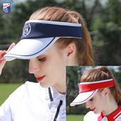 ZG6高尔夫球帽运动空顶帽白底宝兰色防晒遮阳帽子