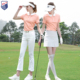 微喇叭女裤 ZG6高尔夫女装 T恤白色九分裤 女士运动速干短袖 子 球服装