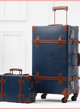 uniwalker英伦复古旅行箱商务行李箱男女拉杆箱万向轮20寸24皮箱
