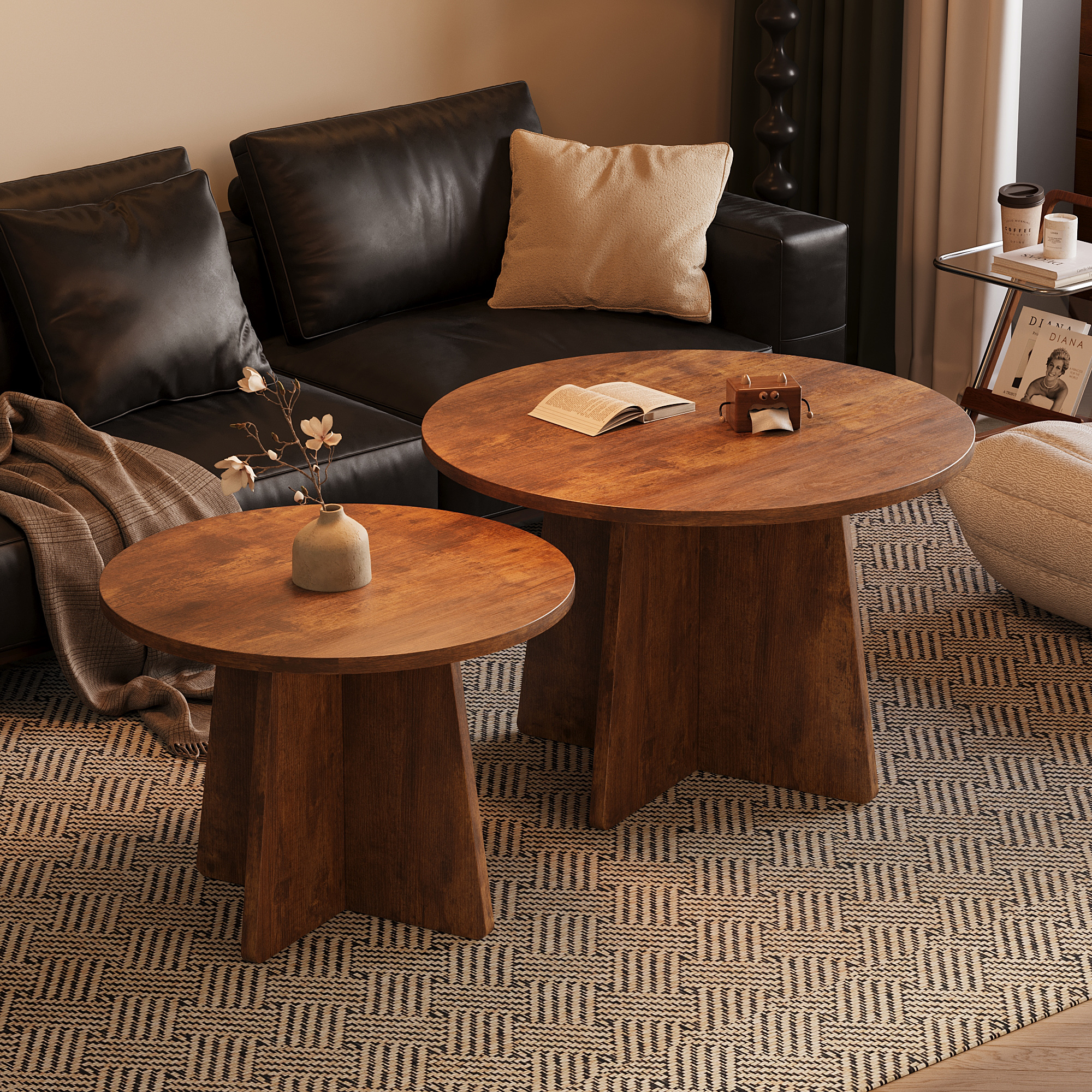 茶几客厅家用茶桌2025新款高端小型沙发边几小圆桌阳台茶台小桌子