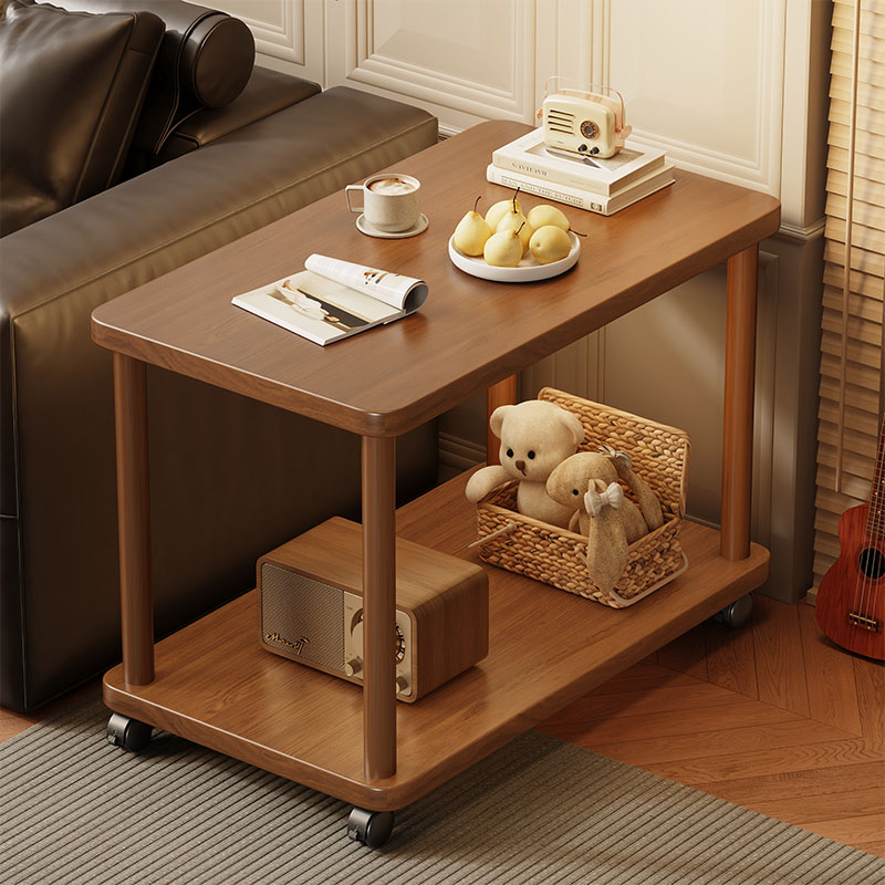 小桌子家用可移动沙发边几出租屋小型茶几客厅简易小方桌置物架