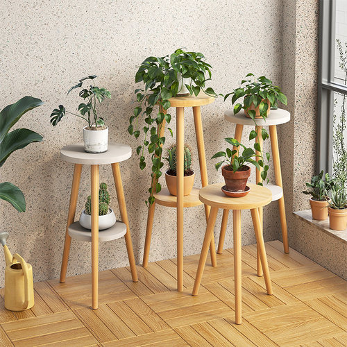 花架阳台置物架实木户外植物摆放2025新款庭院多层花盆托架子室内