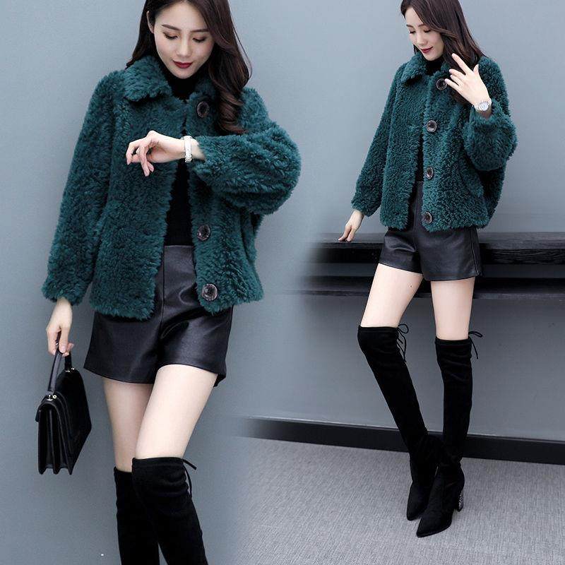 Lambswool Short coat Autumn and winter 2019 new pattern Plush thickening Korean Edition Easy Versatile Show thin woolen overcoatin the Women's clothing/Boutique , Jacket  category - from Buy2taobao.com to provide professional Taobao agent buy service