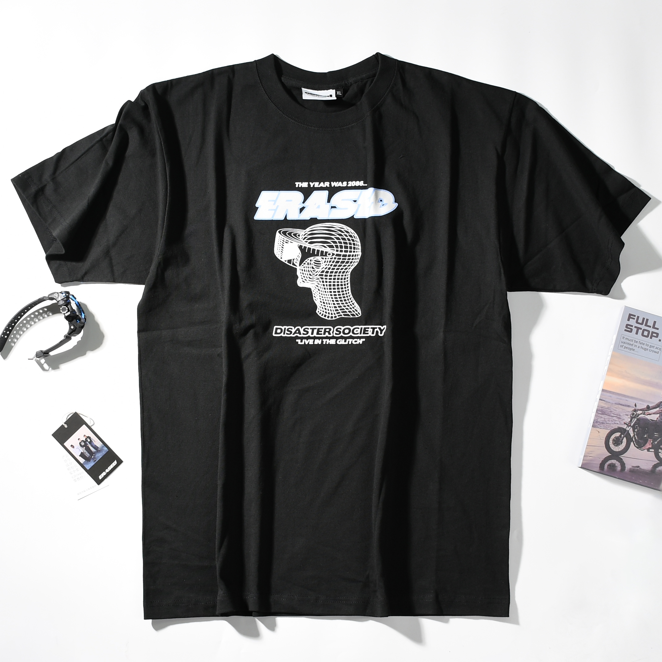 正品进口ERASED滑板品牌 Tee全棉圆领短袖T恤短袖男女款儿童款