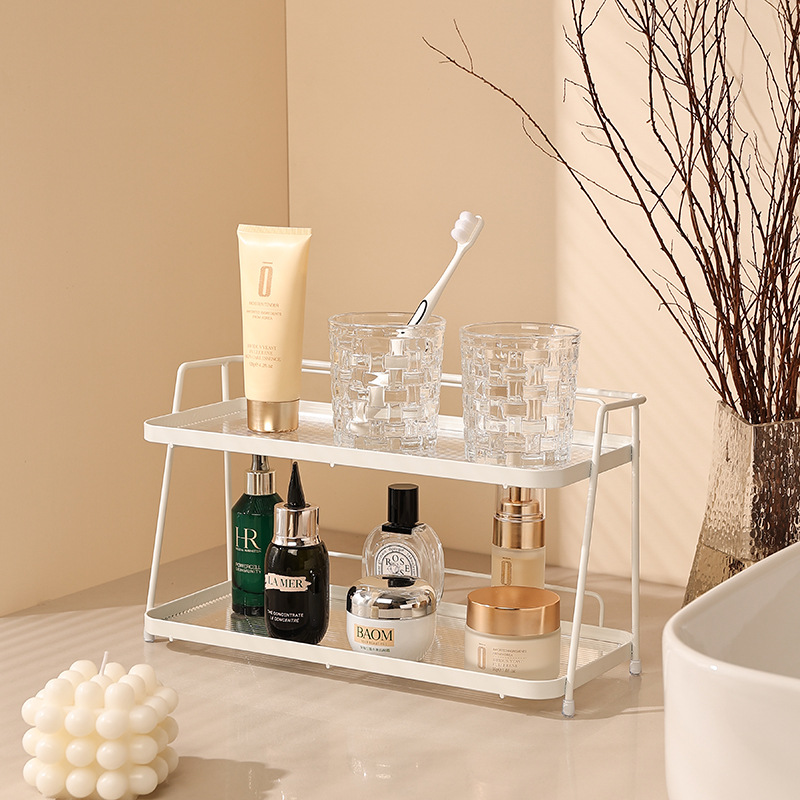 奶油风浴室卫生间置物架厕所洗手间洗漱台面收纳架架桌面化妆品,家庭/个人清洁工具,杯架,淘宝优惠券,粉丝福利购,淘宝优惠卷