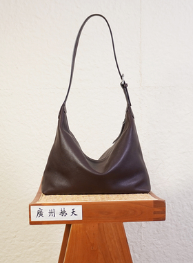herrtuny植鞣牛皮腋下经典hobo包百搭休闲单肩斜挎通勤包真皮女包