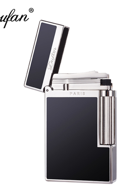 法国都梵朗声打火机黄铜钢音侧滑轮充气创意定制刻字高端男士正品