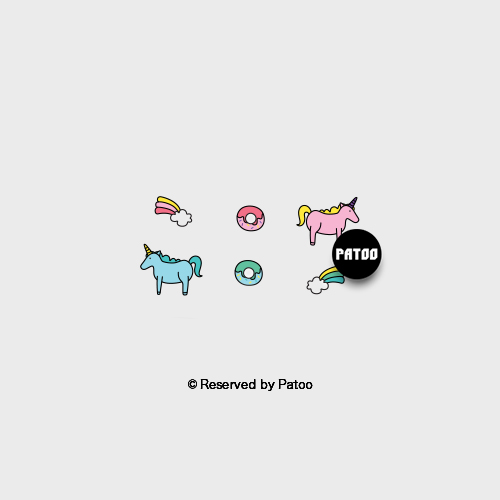 【PATOO怕痛】原创防水纹身贴 独角兽 Unicorn 创意礼品可爱儿童