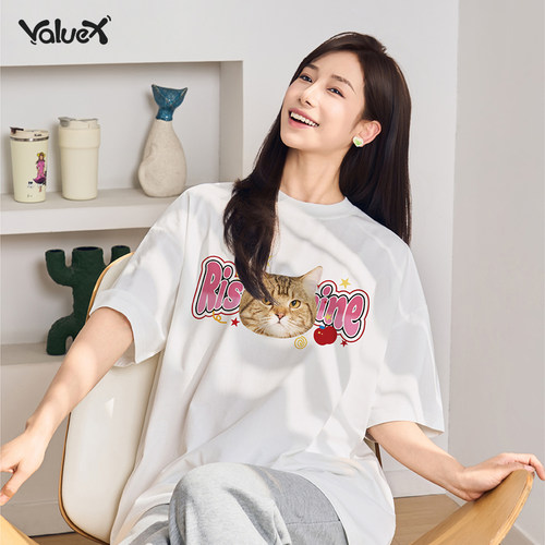 ValueX宠物定制diy短袖t恤衣服纯棉透气狗狗猫咪照片来图案设计