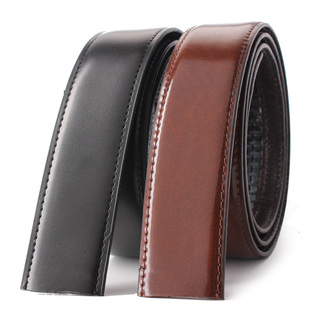 高档真皮无头皮带条不带头头层自动扣光亮面裤腰带男宽3cm、35mm