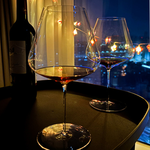 红酒杯细杆 ins风大肚杯优雅轻薄型品酒高脚杯勃艮第杯醒酒器套装