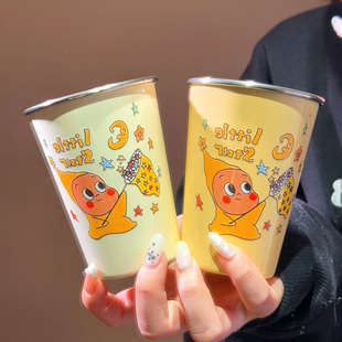 可爱卡通不锈钢漱口杯学生宿舍刷牙杯家用牙具牙缸情侣洗漱杯子