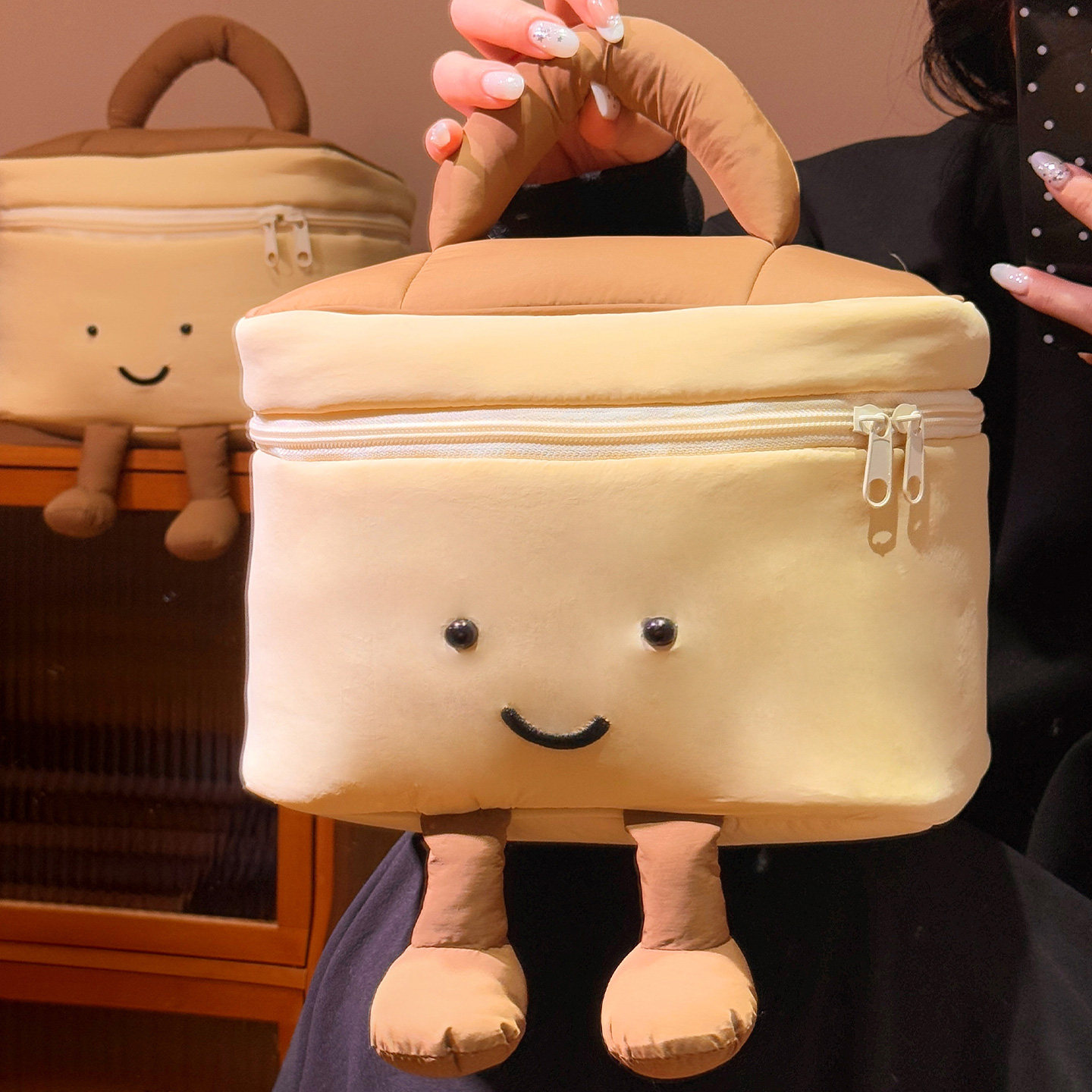 创意可爱手提化妆包女大容量分区外出旅行便携洗漱包化妆品收纳袋,收纳整理,化妆包,淘宝优惠券,粉丝福利购,淘宝优惠卷