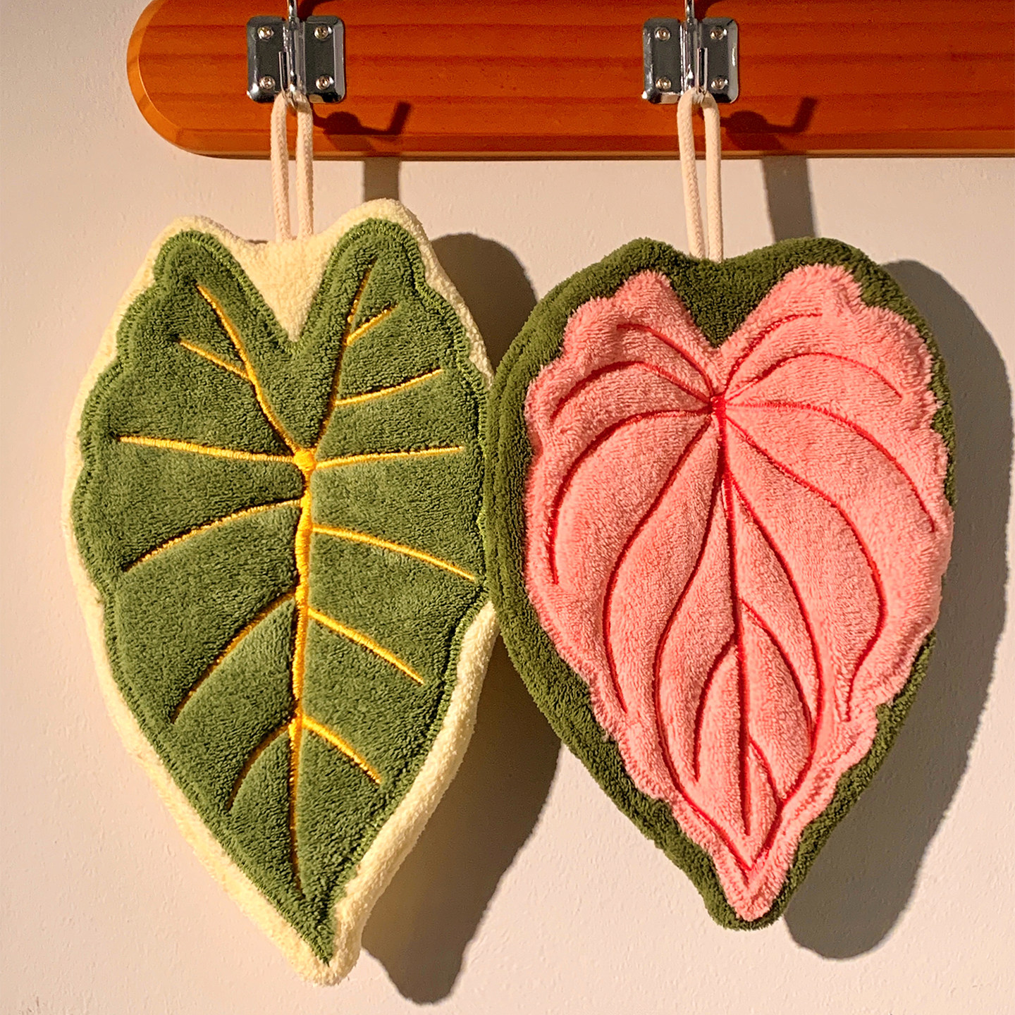 绿色植物叶子擦手巾挂式超强吸水加厚手帕家用卫生间厨房抹布毛巾,家庭/个人清洁工具,厨房擦手巾,淘宝优惠券,粉丝福利购,淘宝优惠卷