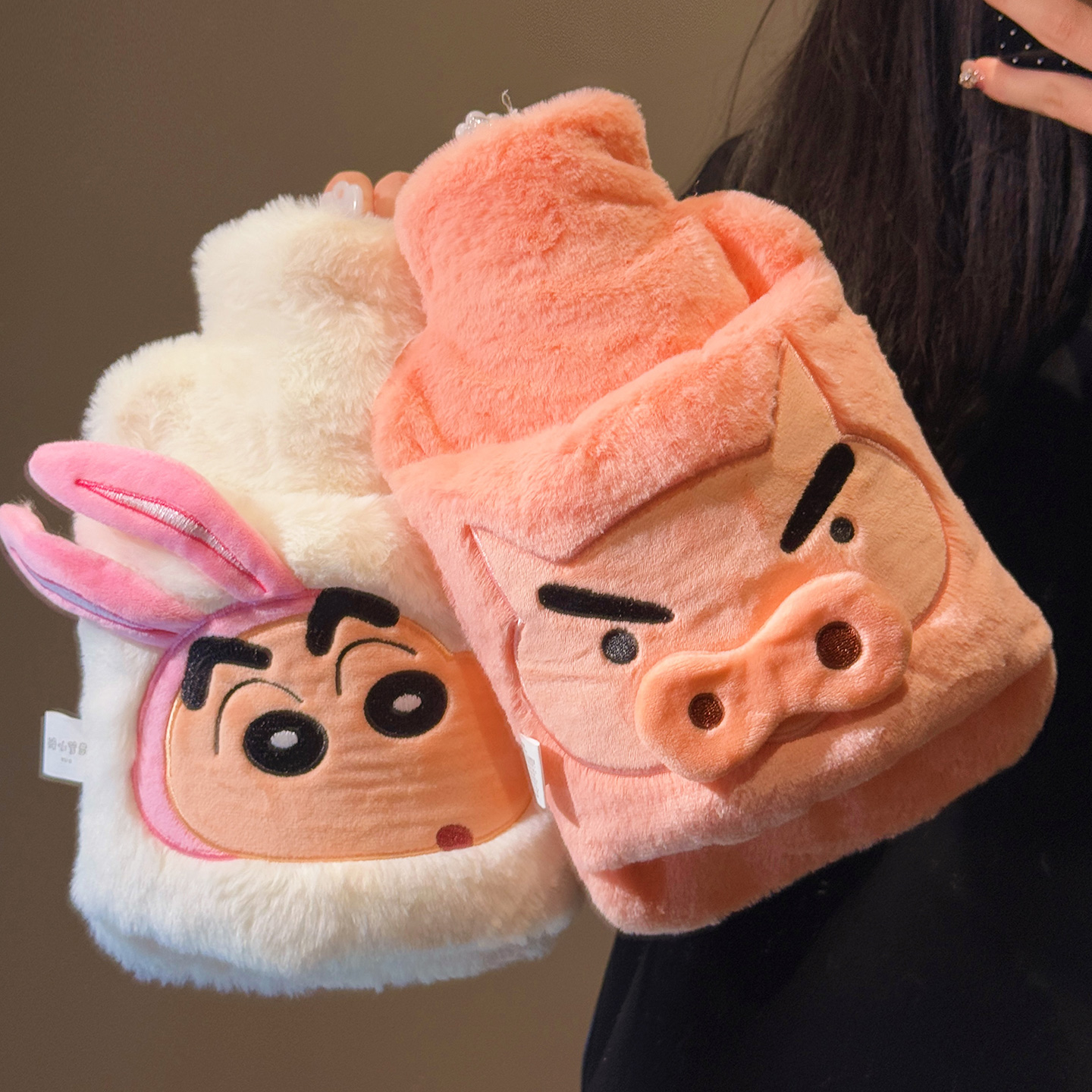 蜡笔小新热水袋防爆暖手宝被窝女