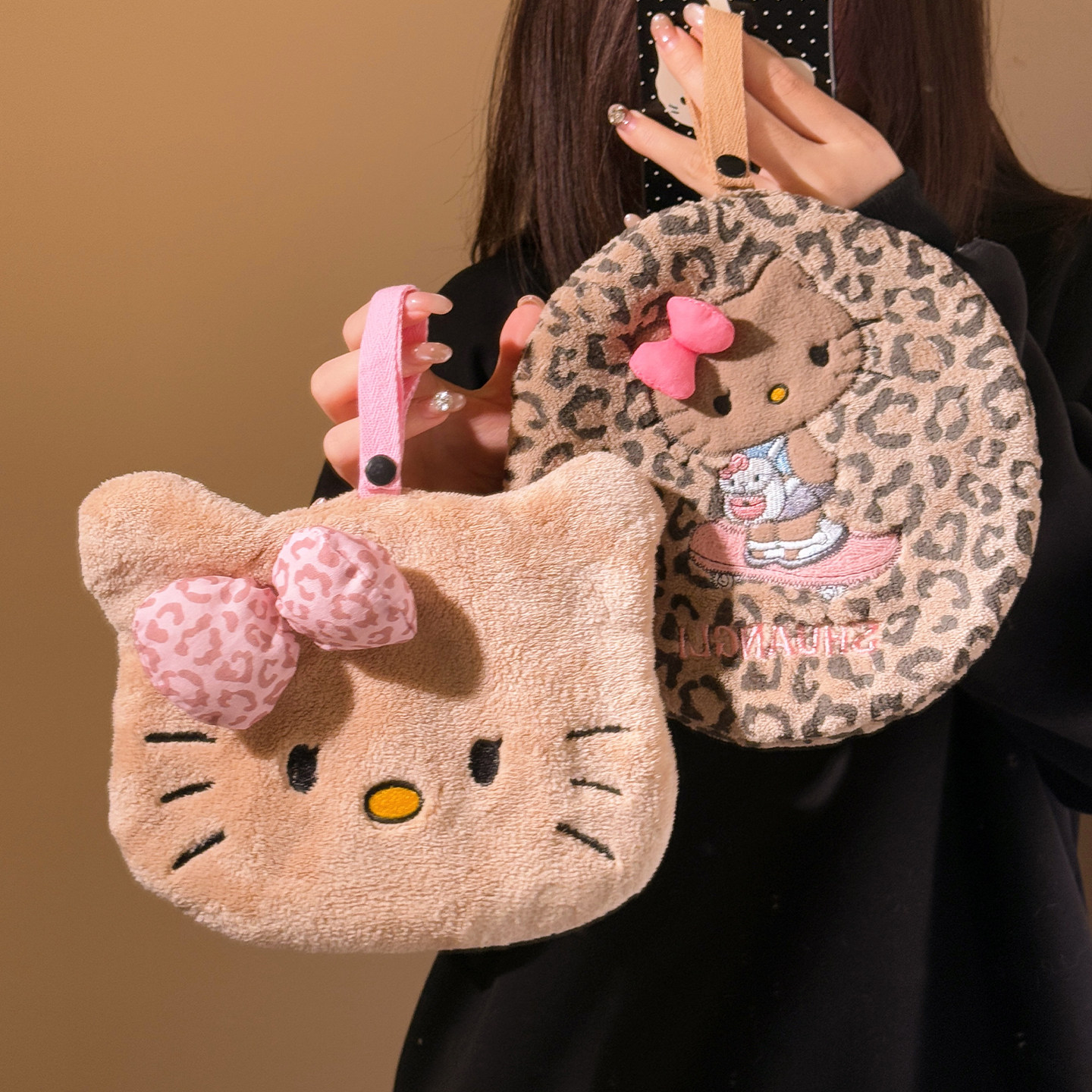 可爱豹纹Kitty擦手巾挂式吸水速干毛巾厨房搽手抹布家用加厚手帕,家庭/个人清洁工具,厨房擦手巾,淘宝优惠券,粉丝福利购,淘宝优惠卷