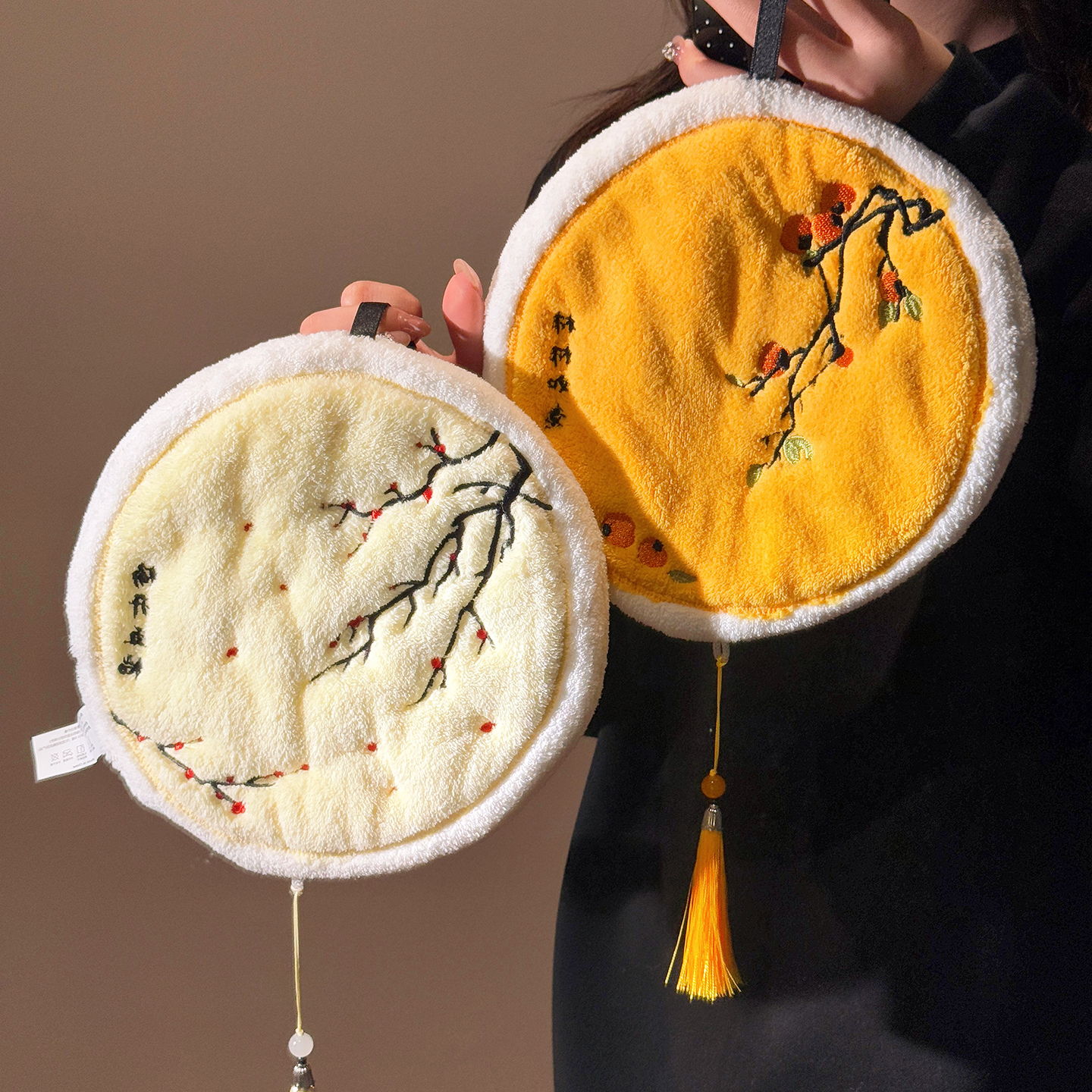 柿柿如意~新中式可爱挂式擦手巾