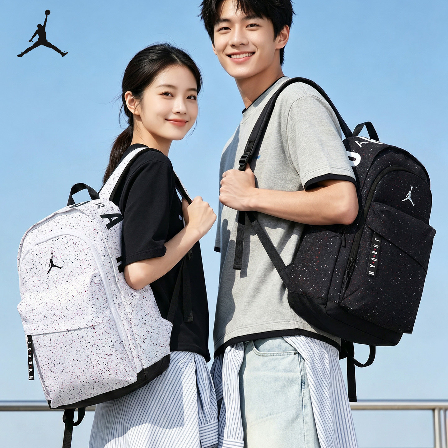 耐克AJ满天星双肩背包大容量书包图片