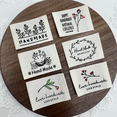 现货小树纯棉印唛手工爱好者棉带印刷包包配件布标围巾袜子辅料