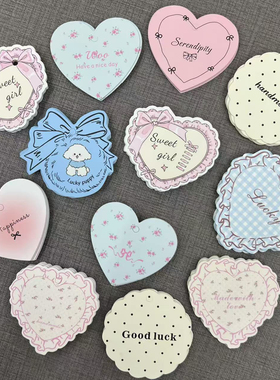 对折卡片发圈纸卡卡通印刷彩色可爱爱心肠圈吊牌现货可定制改log