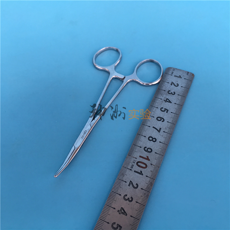14cm不锈钢弯头止血钳 140mm  拔毛钳  弯齿钳
