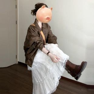 白色吊帶連衣裙子女夏季 海邊度假蛋糕裙長裙 開春穿搭法式 2025新款