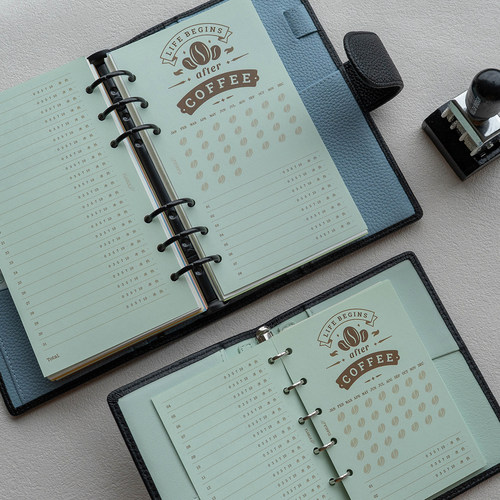 A7 A6per｜咖啡打卡奶茶记录手帐内页替芯薄荷绿手帐