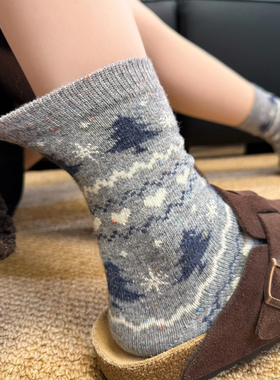 allgrey格雷系灰~冬日清冷感满满~暖暖的chao好穿~袜子女秋冬羊毛