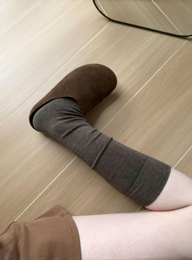 咖啡！秋冬bi备色系~穿上巨显瘦的小腿袜！袜子女秋冬小腿袜高筒