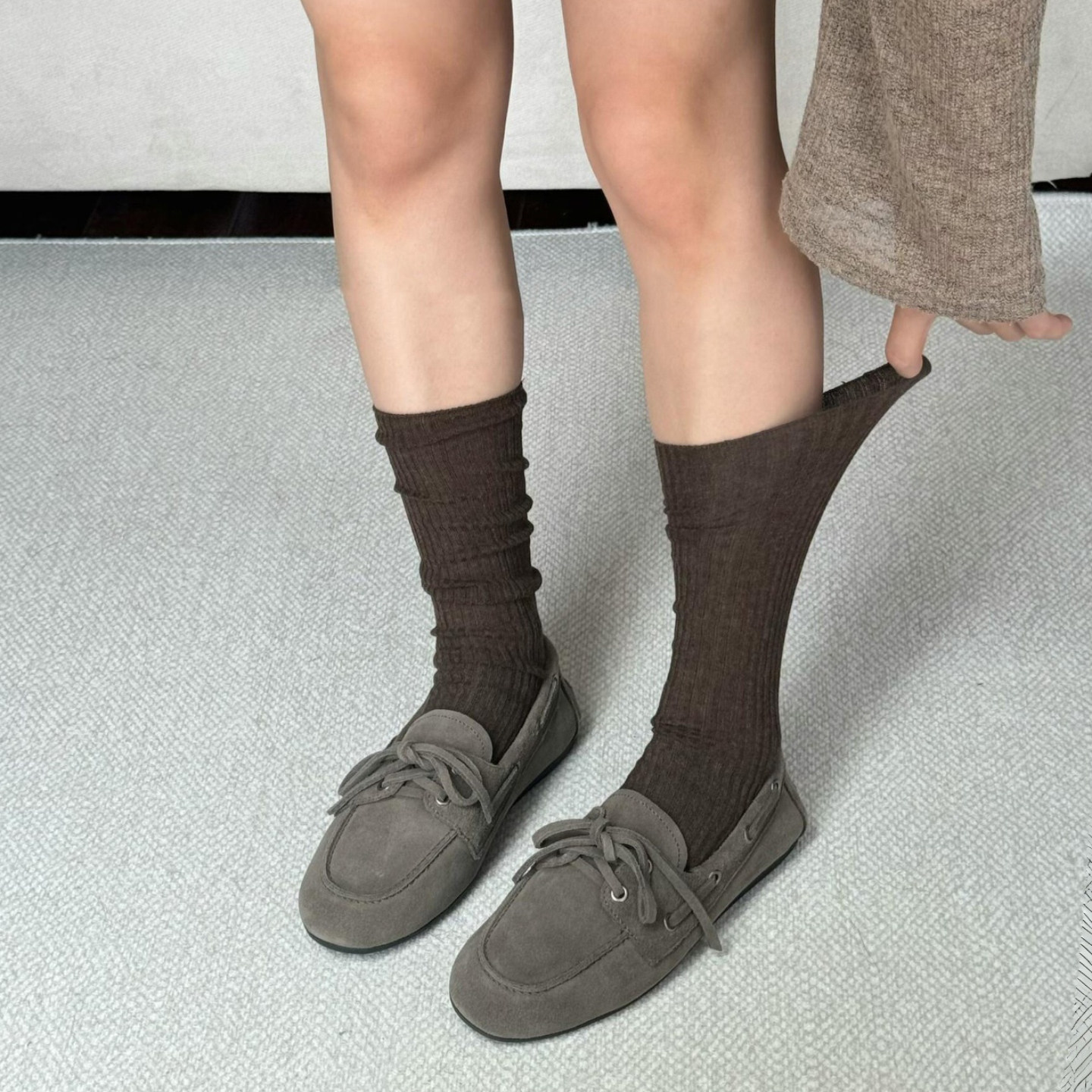 秋日新品好心动吖！堆堆穿超慵懒~日系双针又软又好穿~袜子女无骨