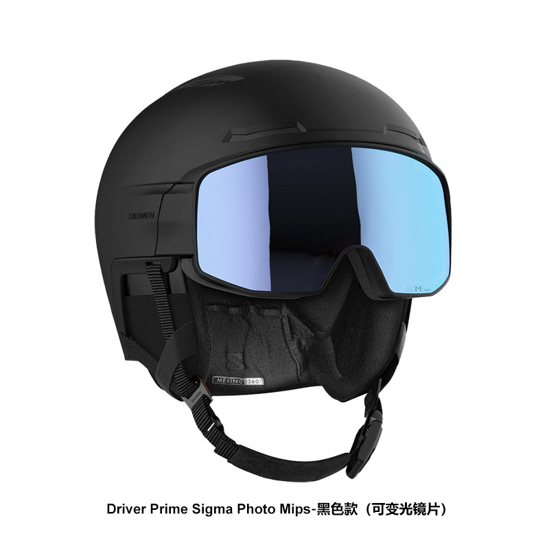 瓷雪具2526款SALOMON款滑雪头盔镜盔一体磁吸换片男女滑雪头盔