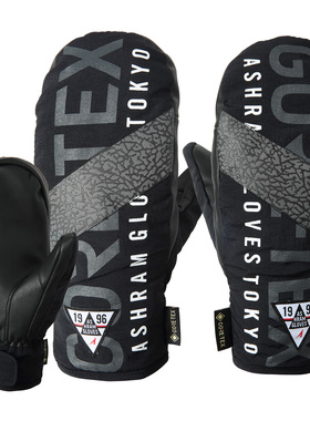 Asrmgvs滑雪手套2526款男女款【Profile Logo Mitt】黑色