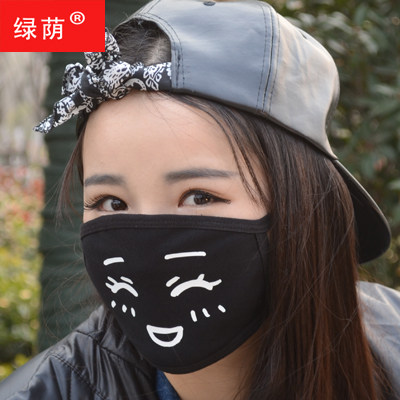 卡通表情口罩情侣纯棉个性防尘防雾霾口罩时尚防晒夏季薄款男女春