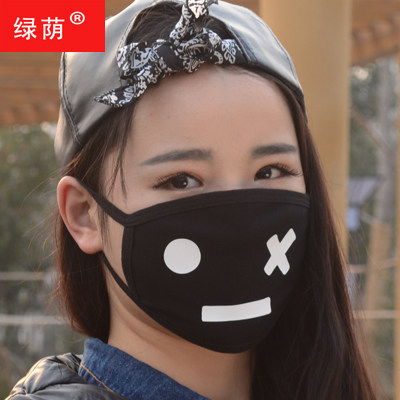 卡通表情口罩情侣纯棉个性防尘防雾霾口罩时尚防晒夏季薄款男女春