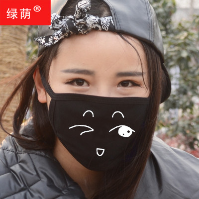 卡通表情口罩情侣纯棉个性防尘防雾霾口罩时尚防晒夏季薄款男女春