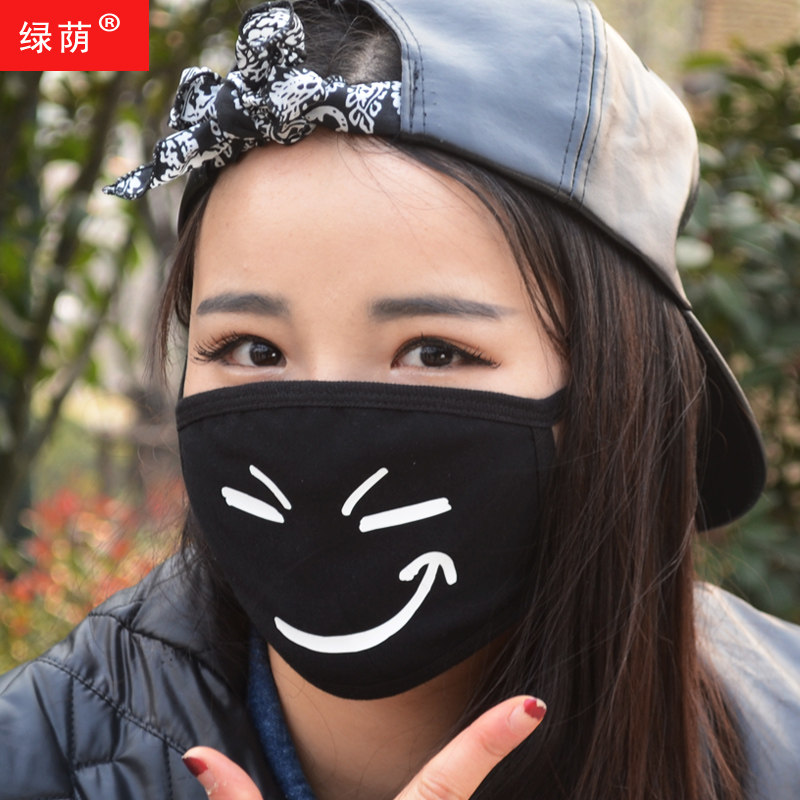 卡通表情口罩情侣纯棉个性防尘防雾霾口罩时尚防晒夏季薄款男女春